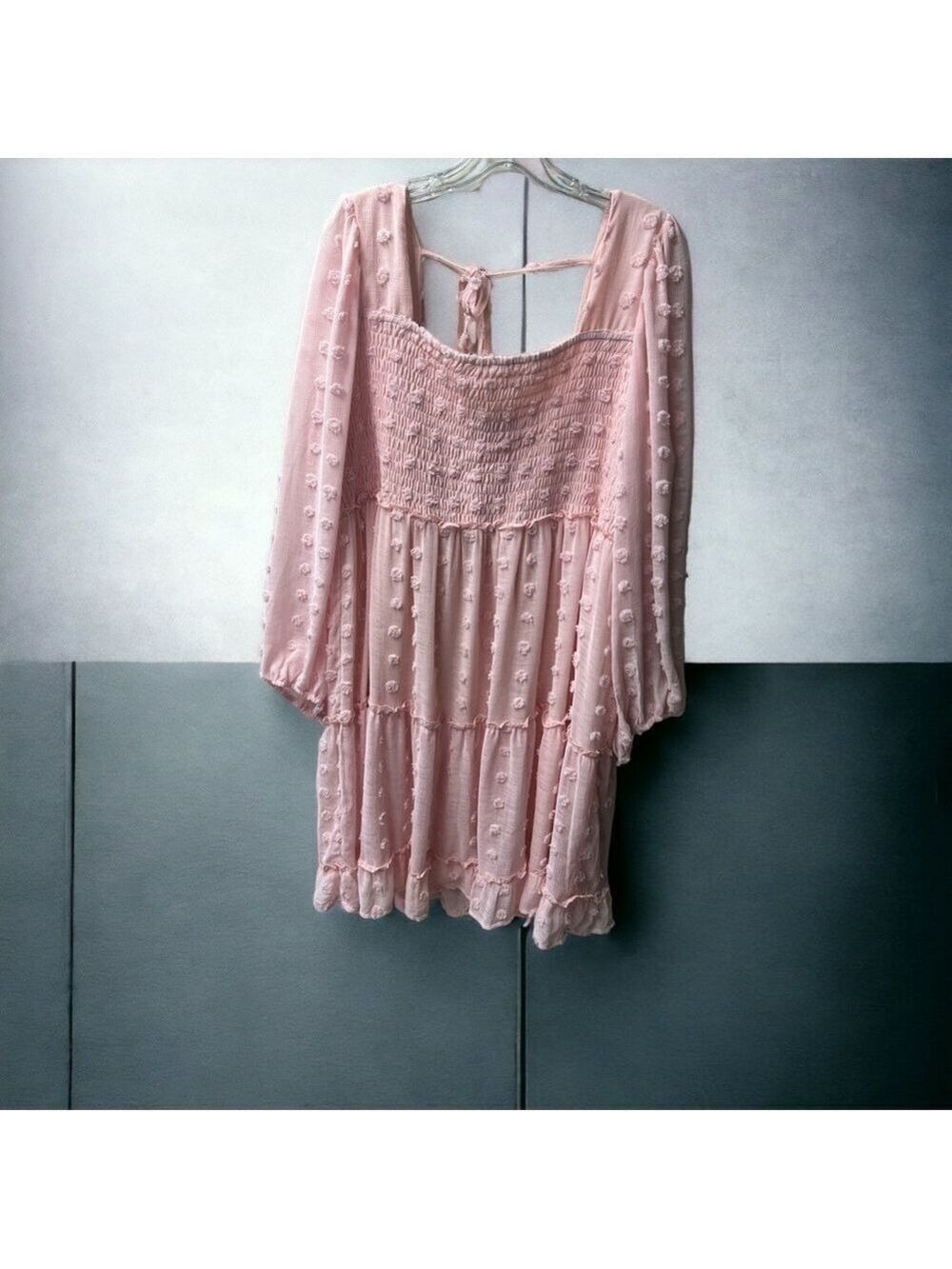 WHITE Birch Woman’s Pink Swiss Dot Dress Size 3x. (S037) - Picture 6 of 12